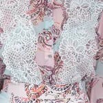 Lace Patchwork Two-Piece Set S White